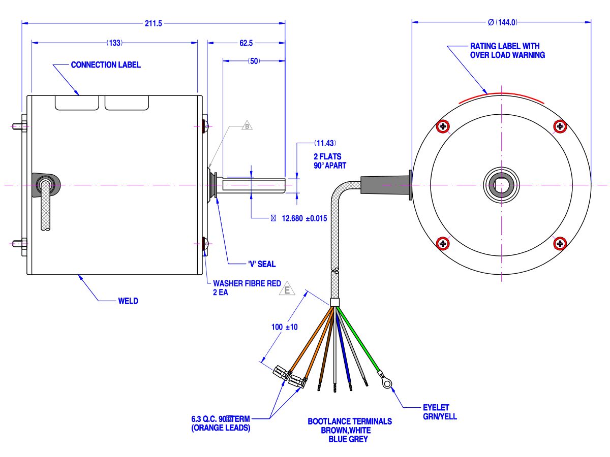 Fan Motor 8061S148-01S 410W