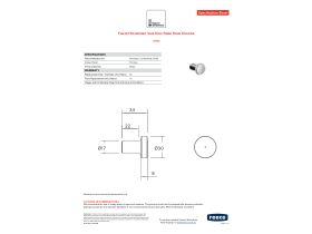 Specification Sheet - Faucet Strommen Vara Disc Robe Hook Chrome