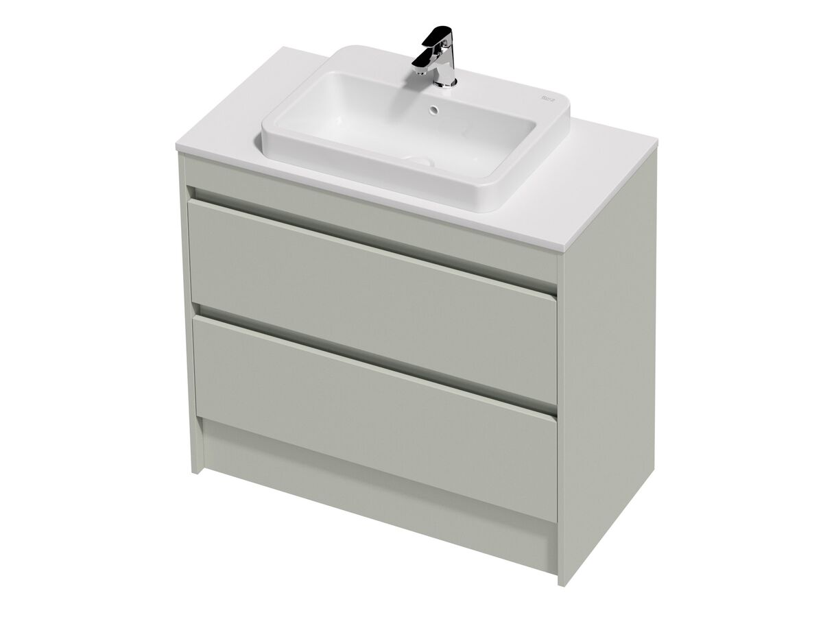 Posh Domaine Twin 900 2 Drawer Floor Standing Colour Cherry Pie - Basin not included