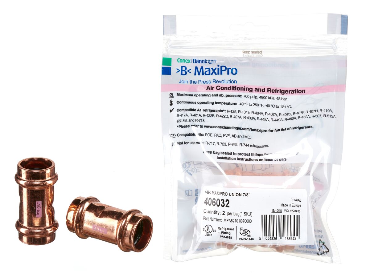 >B< Maxipro Union 7/8" Bag of 2