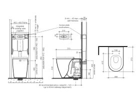 Caroma Forma Invisi Suite Over Height Back To Wall Pan Soft Close Quick Release Seat White (4 Star)