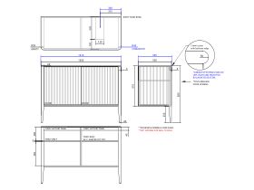 ISSY Cloud I 1200mm x 500mm x 860mm Vanity Unit with Legs 2 Touch Latch Doors Semi Inset (No Basin)