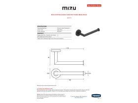 Specification Sheet - Mizu Drift Reversible Toilet Roll Holder Matte Black