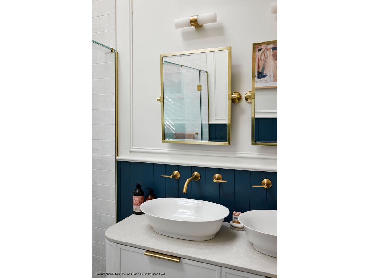Sussex Oria Wall Basin Set Brushed Gold