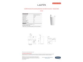 Specification Sheet - LAUFEN Palomba Floorstanding Washbasin with Wall Connection 1 Taphole White