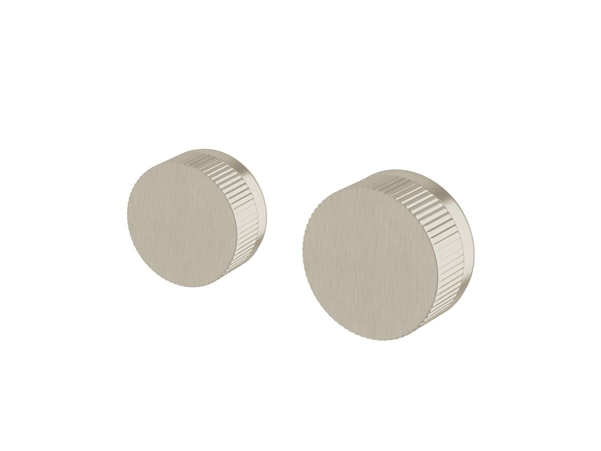 Sussex Pure Progressive Mixer Tap Diverter System Right Hand with Linear Textured Handle PVD Brushed Nickel