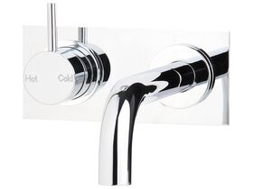 Sussex Scala 25 Curved Wall Basin / Bath Mixer System Left Hand Mixer Chrome