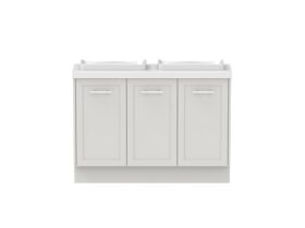 Hero - Kado Lux Ensuite All Door 1200mm Floor Mount Double Basin 50mm Top