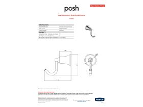Specification Sheet - Posh Canterbury Robe Hook Chrome