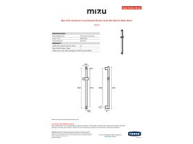 Specification Sheet - Mizu Drift Assisted Living Straight Shower Grab Rail 840mm Matte Black
