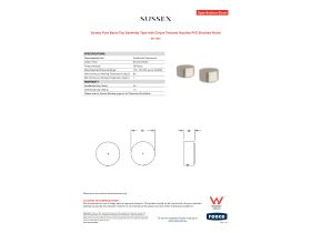 Specification Sheet - Sussex Pure Basin Top Assembly Taps with Cirque Textured Handles PVD Brushed Nickel