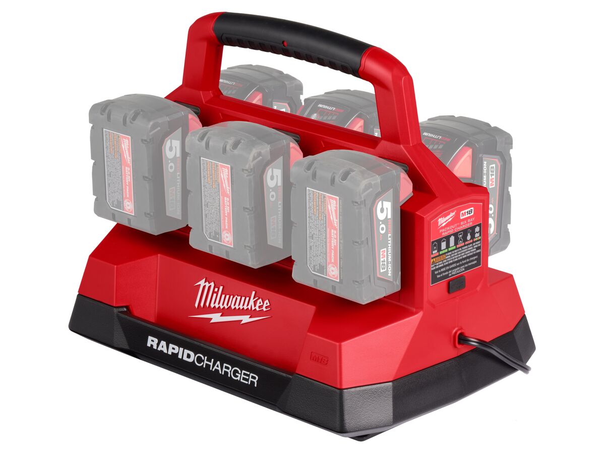 Milwaukee M18 Packout 6 Bay Rapid Charger