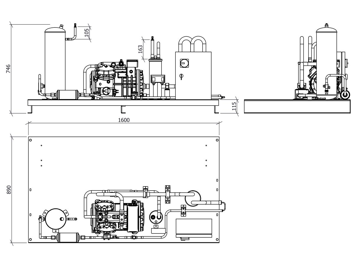Tecumseh Semi Hermetic Receiver Unit SHR4591ZHR