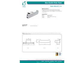 Specification Sheet - Oken Brass Double Robe Hook 103mm Chrome