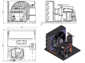 Tecumseh Condensing Unit 3/8HP R134A MHBP AET4450YHR