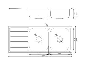 Posh SOLUS MK3 DBL BOWL SINK PACK RHB SS