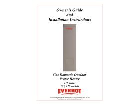 Installation Instructions - Everhot 4 Star Natural Gas Hot Water System