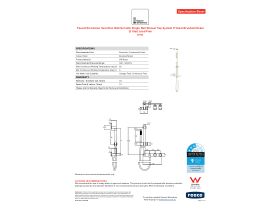 Specification Sheet - Faucet Strommen Vara Disc Wall Set with Single Rail Shower Tap System Trimset Brushed Nickel (3 Star) Lead Free