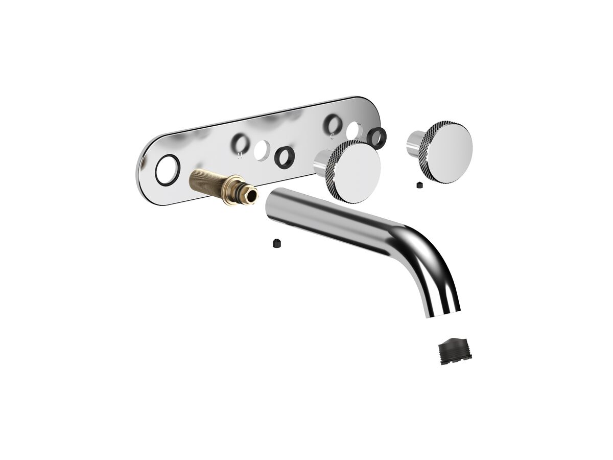 Supporting Image - Faucet Strommen Vara Disc Wall Basin / Bath Hostess Tap System Right Hand 150mm Kit Chrome (6 Star) Lead Free
