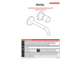 Installation Instructions - Mizu Drift Dial Wall Basin/Bath Set 2-Piece