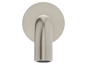 Supporting Image 2 - Mizu Drift Wall Basin/Bath Outlet Curve Spout 110mm Brushed Nickel (6 Star) Lead Free - Front
