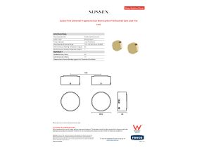 Specification Sheet - Sussex Pure Elemental Progressive Dual Mixer System PVD Brushed Gold Lead Free