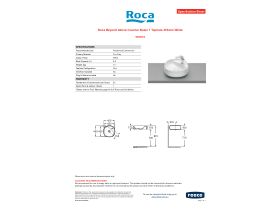 Specification Sheet - Roca Beyond Above Counter Basin 1 Taphole 455mm White