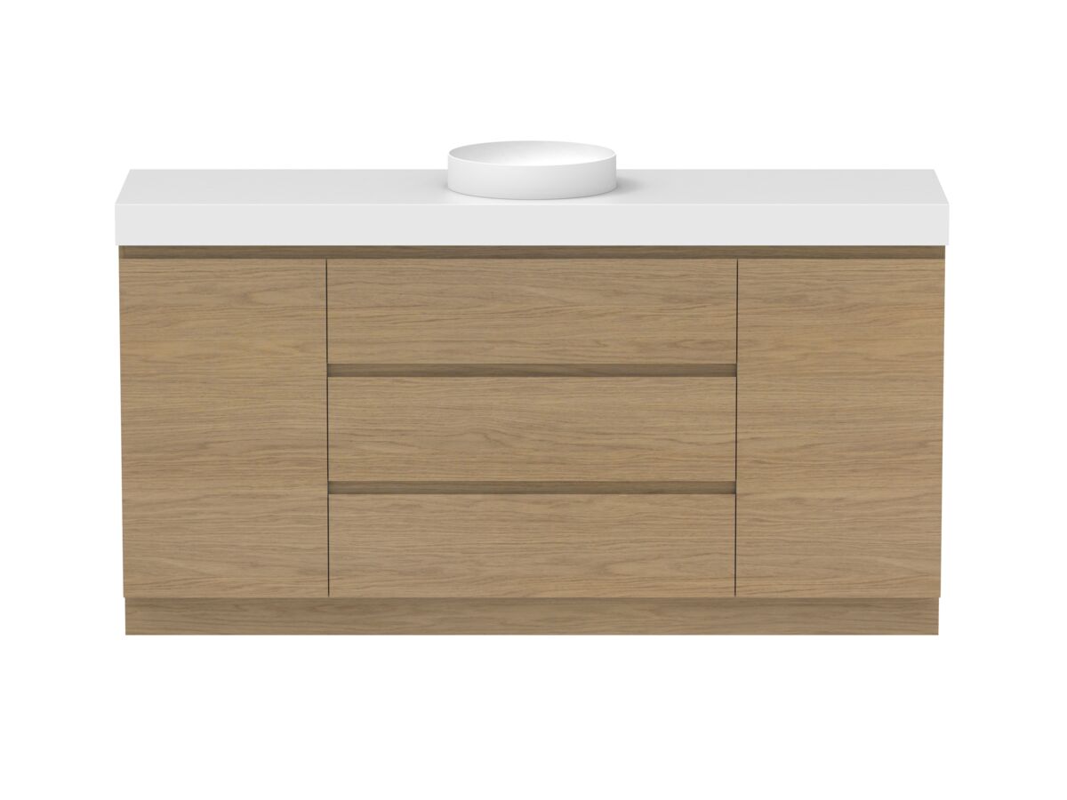 Supporting Image - Posh Domaine Plus Hamper Trio 1800 Floor Mounted Centre Bowl 90mm Top