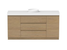 Supporting Image - Posh Domaine Plus Hamper Trio 1800 Floor Mounted Centre Bowl 90mm Top