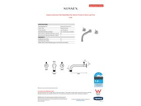 Specification Sheet - Sussex Scala Nova Wall Basin/Bath Set 200mm Chrome (5 Star) Lead Free