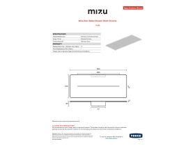 Specification Sheet - Mizu Bloc Metal Shower Shelf Chrome