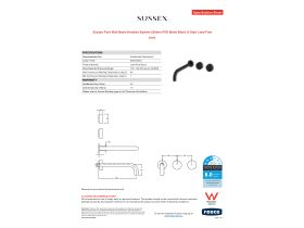 Specification Sheet - Sussex Pure Wall Basin Hostess System 250mm PVD Matte Black (3 Star) Lead Free
