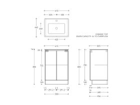 Posh Domaine Conventional 600 Floor Mount Ceramic