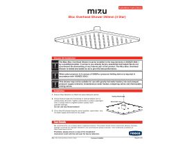 Installation Instructions - Mizu Bloc Overhead Shower 250mm (3 Star)