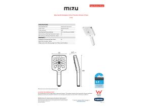 Specification Sheet - Mizu Soothe Handpiece Only 3 Function Chrome (5 Star)