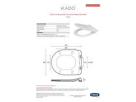 Specification Sheet - Kado Lussi Rimless Soft Close Quick Release Seat White
