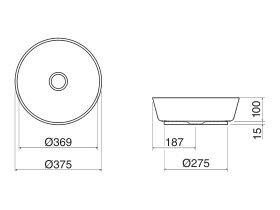 Alape Scopio Counter Basin 375mm