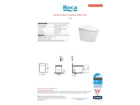 Specification Sheet - Roca Ona In-Wash In-Tank Back to Wall (4 Star)