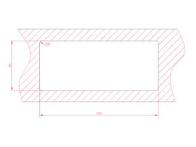Cut Out Template - Base Double Inset Laundry Trough 1 Taphole with Bypass 90 litres Stainless Steel