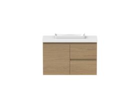 Hero - Posh Domaine 900mm Ensuite Wall Hung Vanity Unit 50mm Top