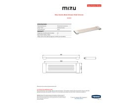 Specification Sheet - Mizu Soothe Metal Shower Shelf Chrome