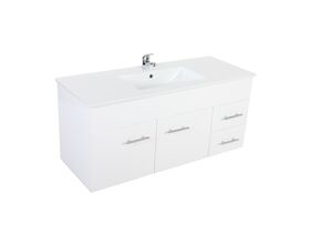Posh Bristol MK2 1200mm Wall Hung Vanity Unit Centre Bowl 1 Taphole Right Hand Drawers