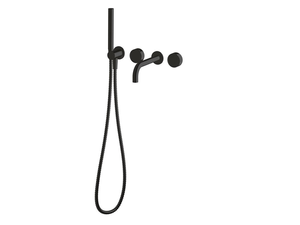 Hero - Sussex Pure Elemental Progressive Bath Mixer System with Handshower 200mm PVD Matte Black