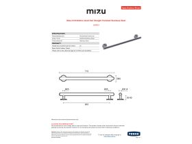 Specification Sheet - Mizu Drift 600mm Grab Rail Straight Polished Stainless Steel