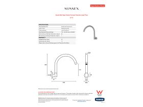 Specification Sheet - Scala Wall Spa Outlet Curved Chrome Lead Free