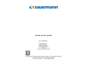 User Manual - Sauermann PE5100 & PE5200 Condensate Pump