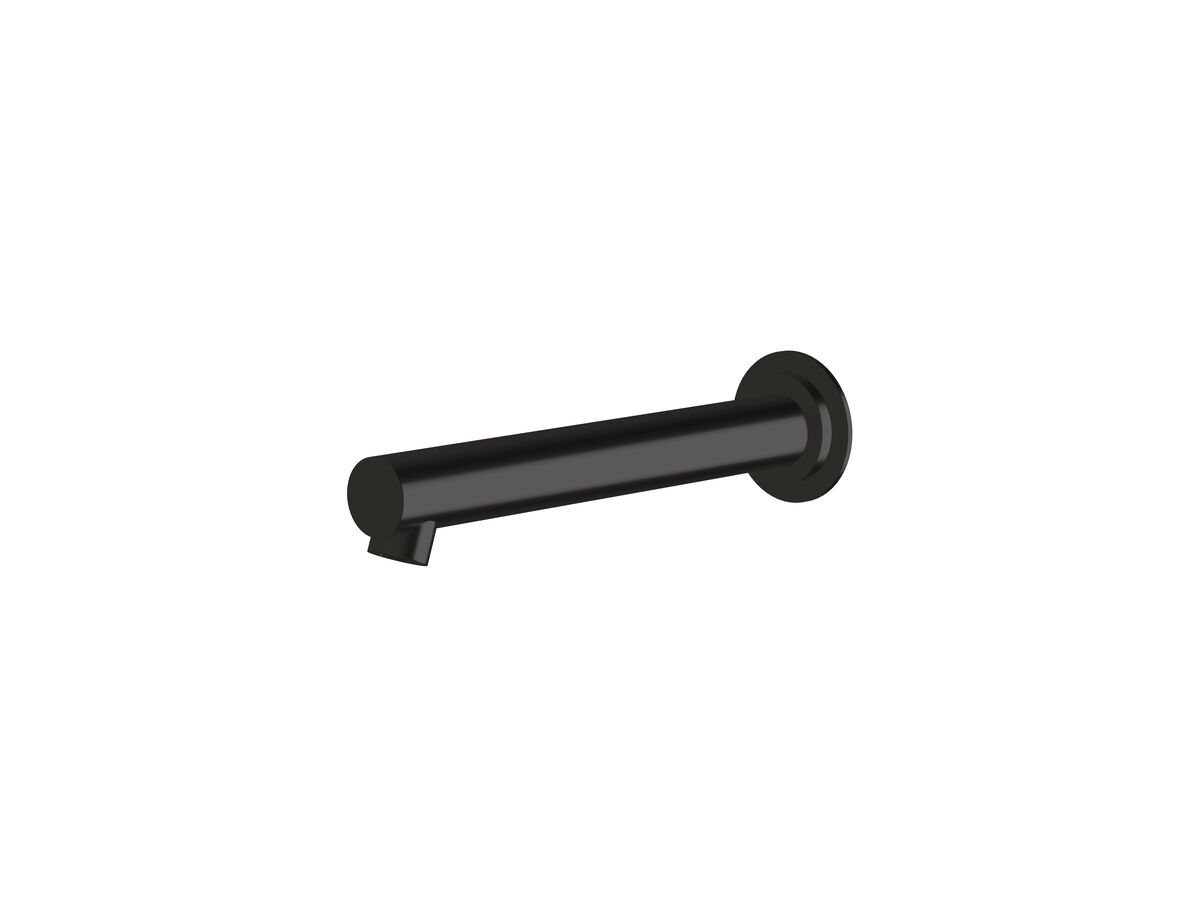 Sussex Scala Wall Basin Outlet Straight 200mm PVD Matte Black