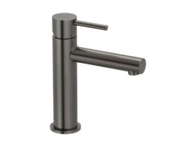 Mizu Drift Basin Mixer Straight Spout Brushed Gunmetal (6 Star)