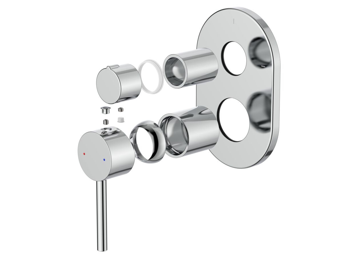 Supporting Image - Posh Bristol Pin Shower Mixer with Diverter Chrome Lead Free