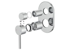 Supporting Image - Posh Bristol Pin Shower Mixer with Diverter Chrome Lead Free